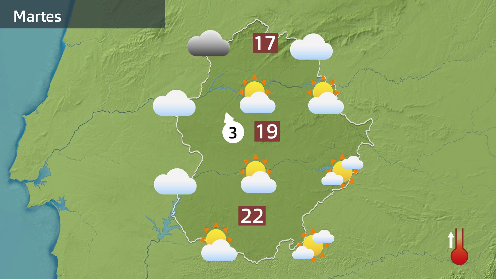 Mapa de previsión para hoy martes 11 de noviembre