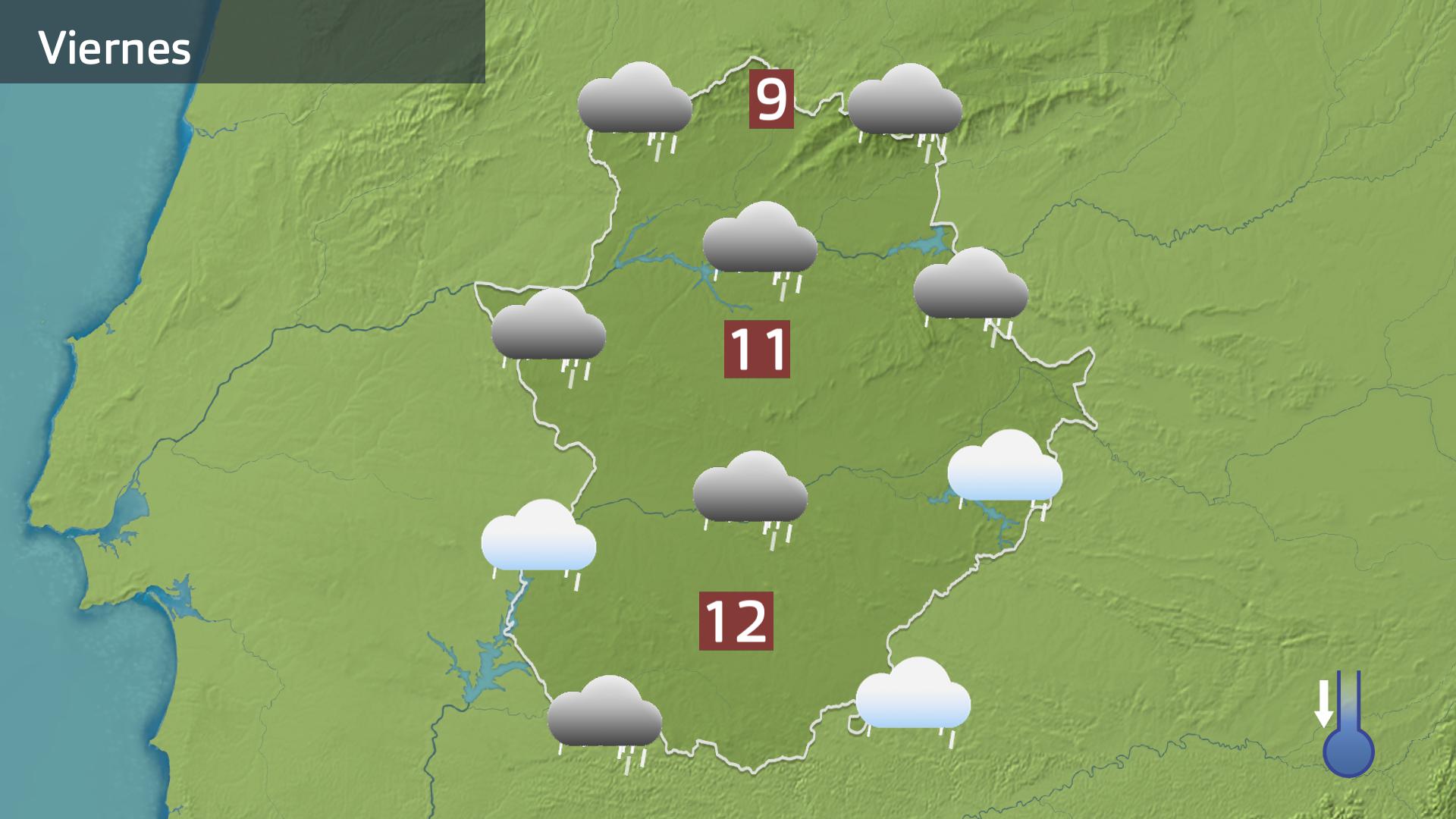 Mapa de previsión para hoy viernes 19 de diciembre