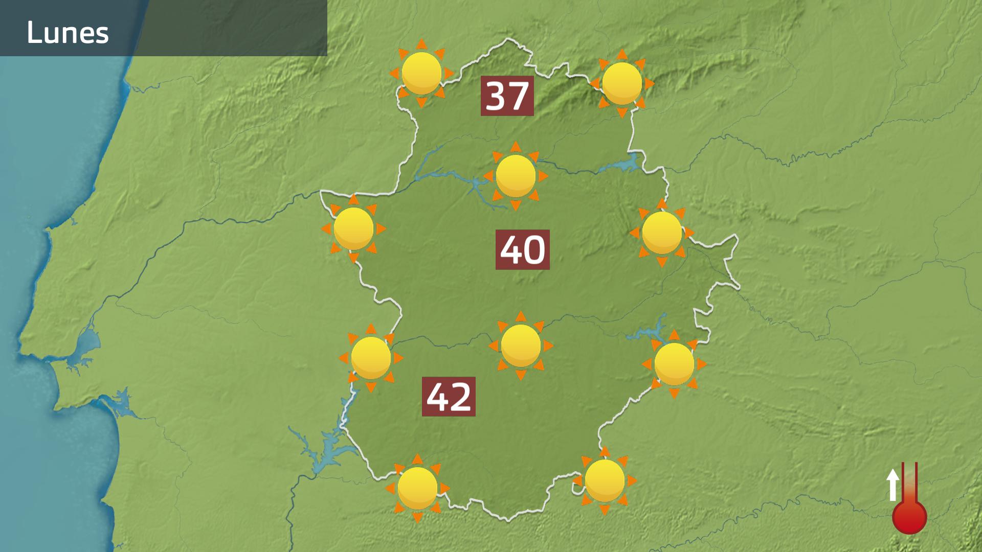 Mapa de prevision para hoy lunes 10 de julio