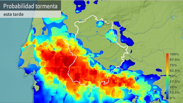 Probabilidad de tormenta para hoy jueves 25 de noviembre