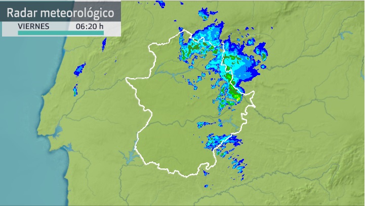 Imagen del radar meteorológico de Aemet. Viernes 24 de septiembre 6:20 h.