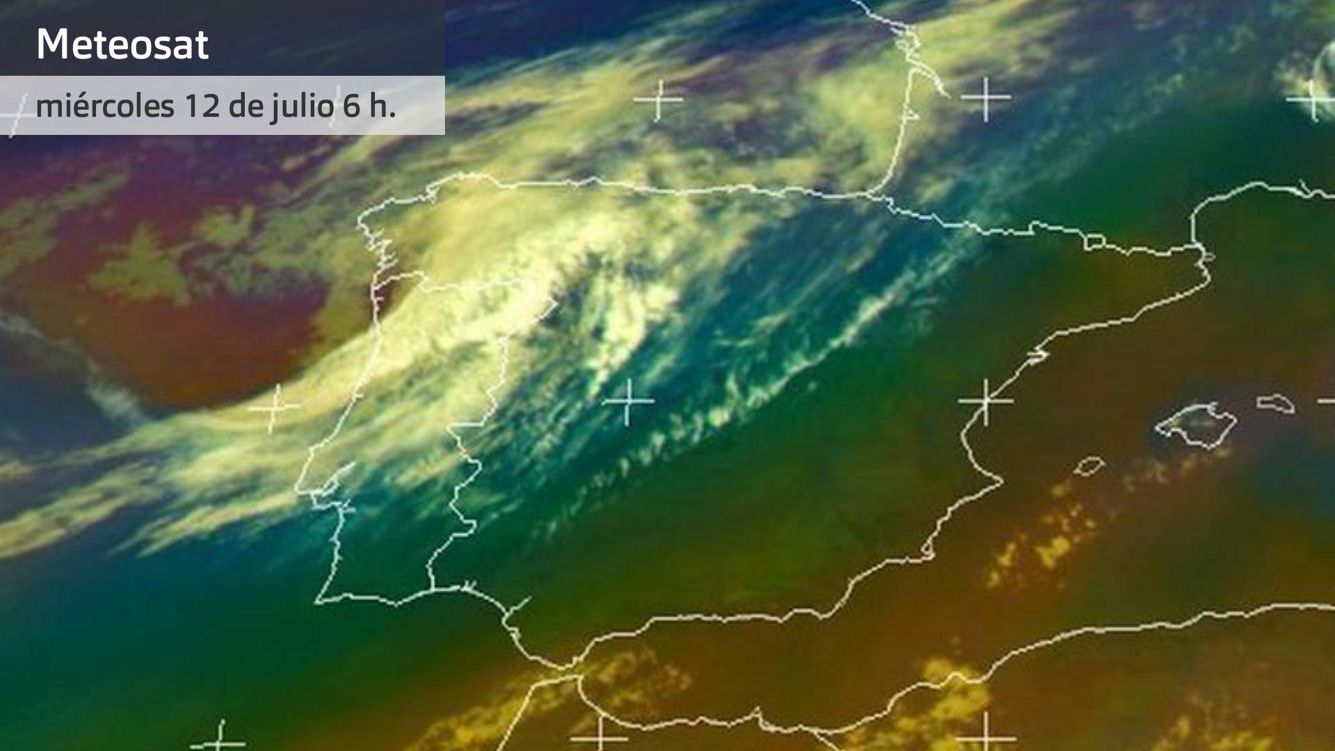 Imagen del Meteosat miércoles 12 de julio 6 h. 