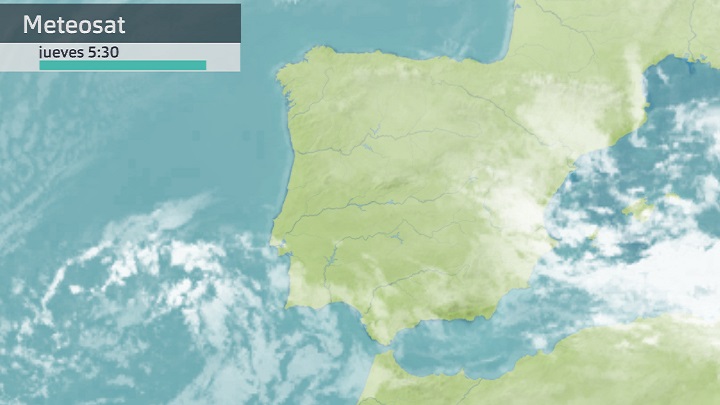 Imagen del Meteosat jueves 9 de febrero 5:30 h.