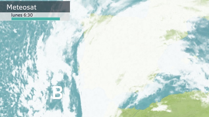 Imagen de meteosat del lunes 14 de marzo por la mañana