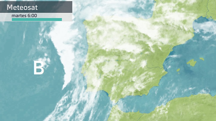 Imagen del Meteosat de hoy martes 25 de octubre 6 h.