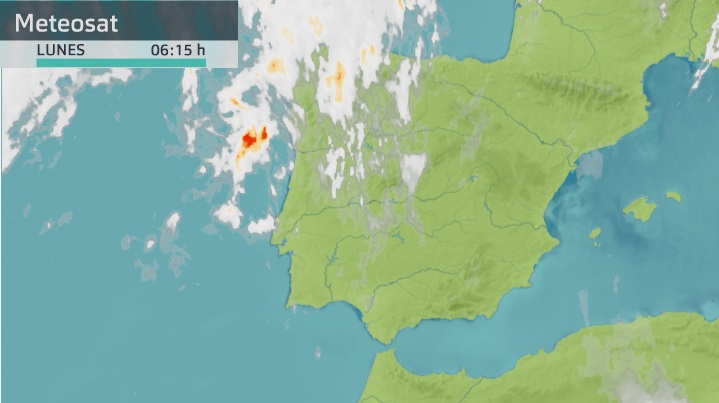 Imagen del Meteosat lunes 18 de octubre 6:15 h
