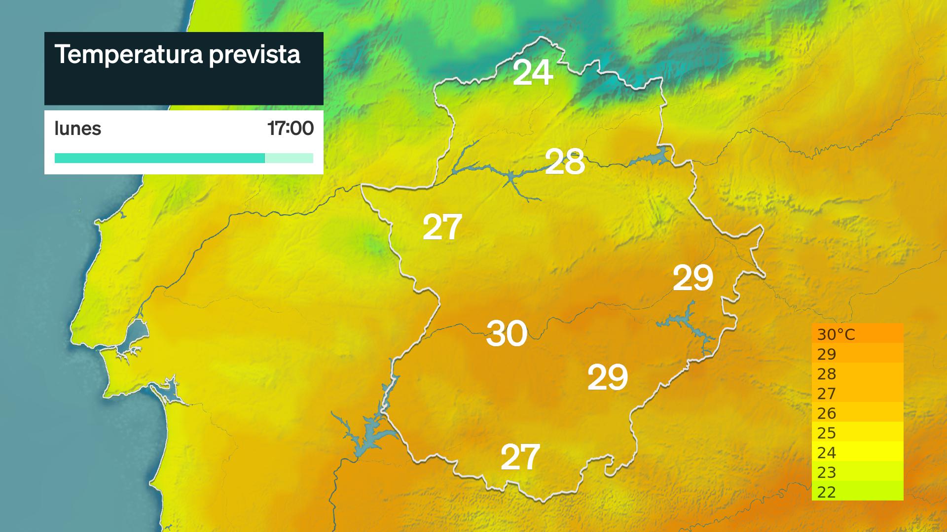 Temperatura máxima prevista