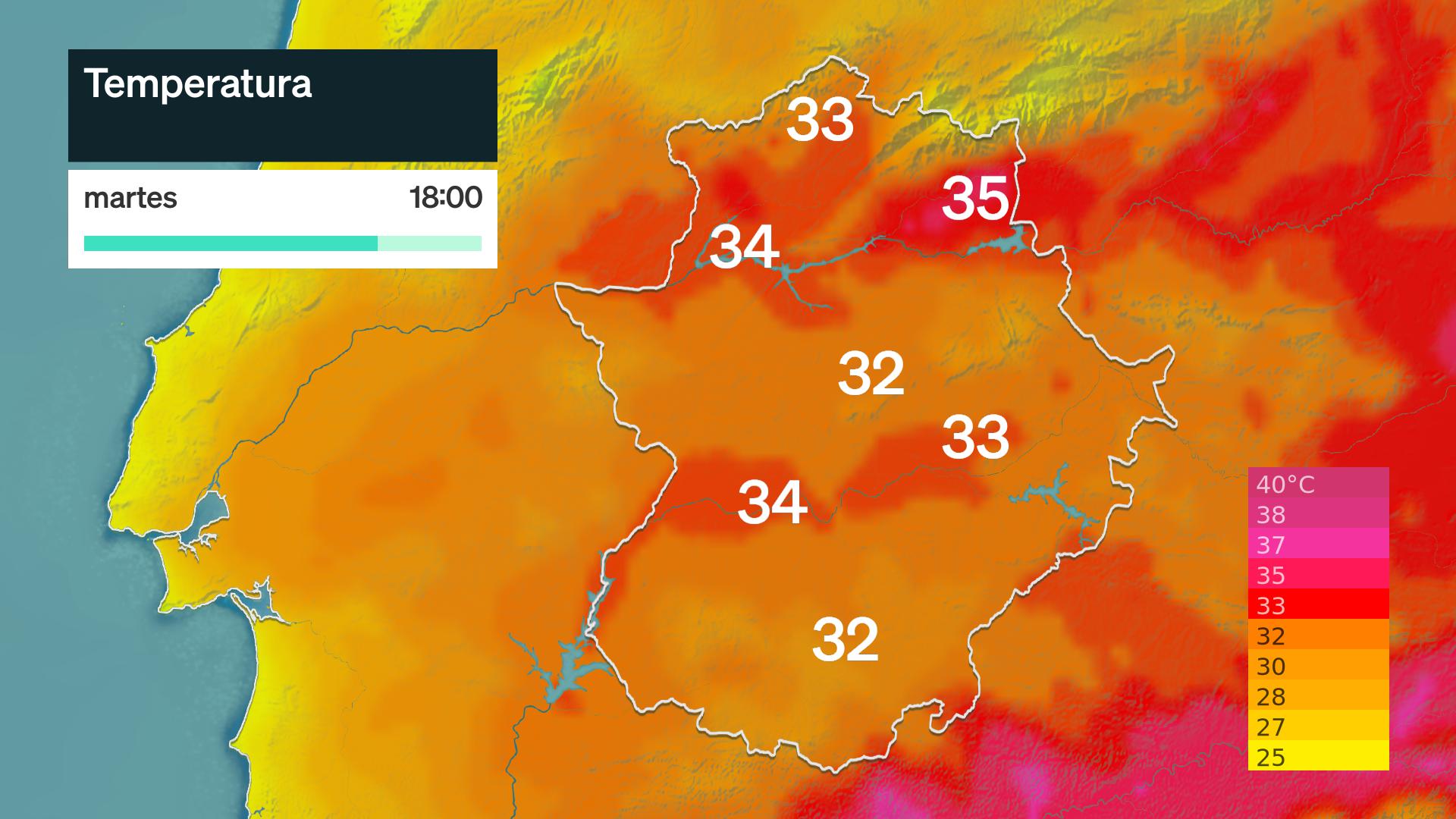 Temperatura máxima prevista