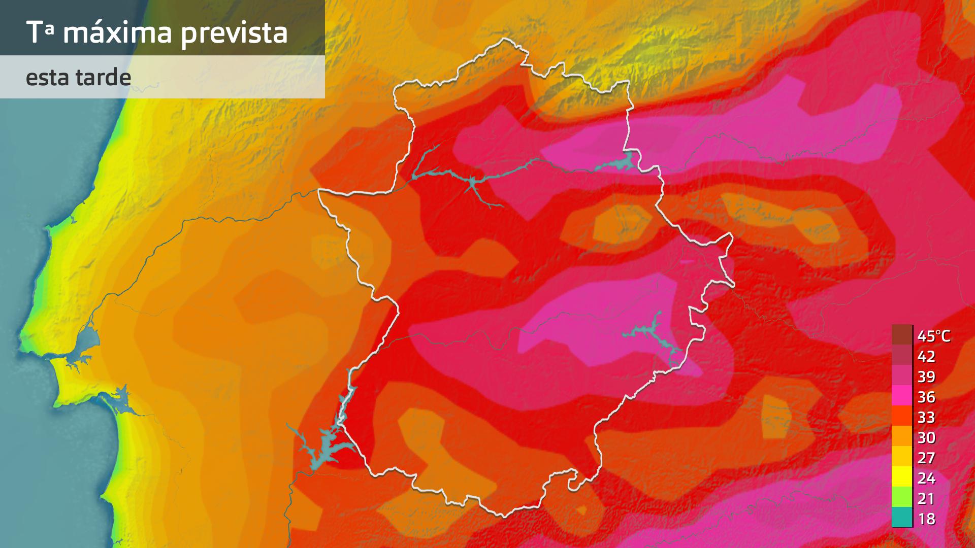 Temperatura máxima prevista para hoy viernes 7 de julio