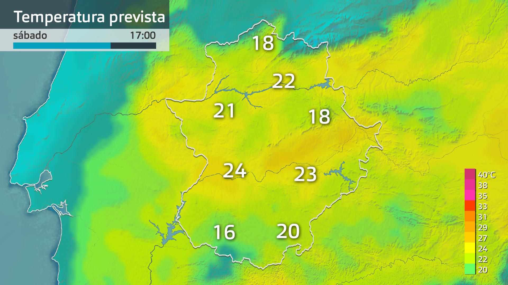 Temperatura máxima prevista