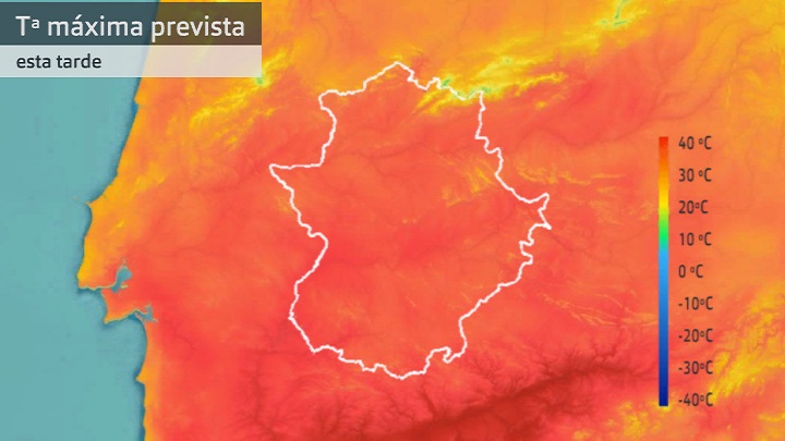 Temperatura máxima prevista para hoy jueves 22 de junio