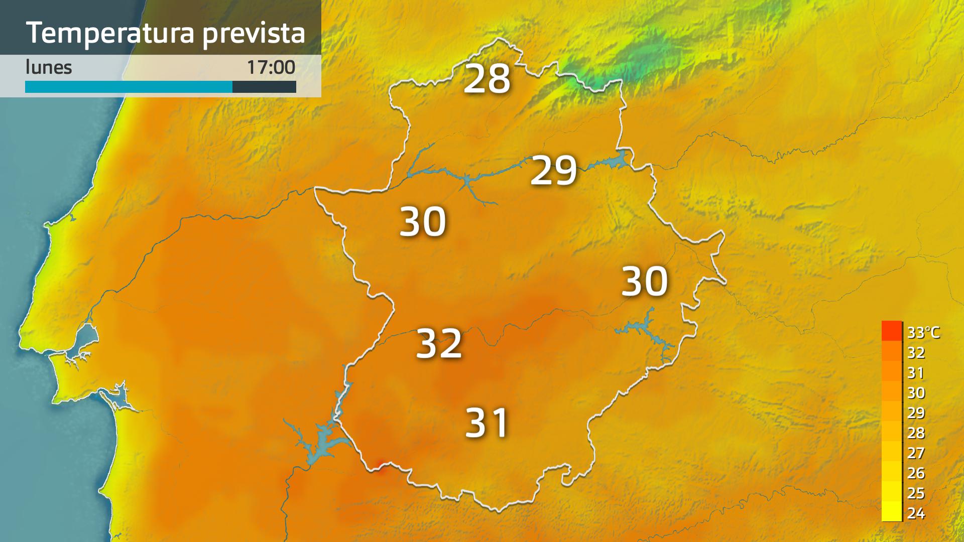 Temperatura máxima prevista