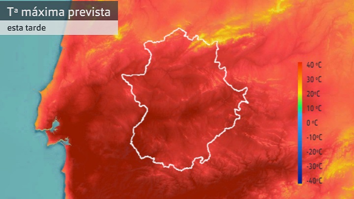 Temperatura máxima prevista para hoy viernes 23 de junio