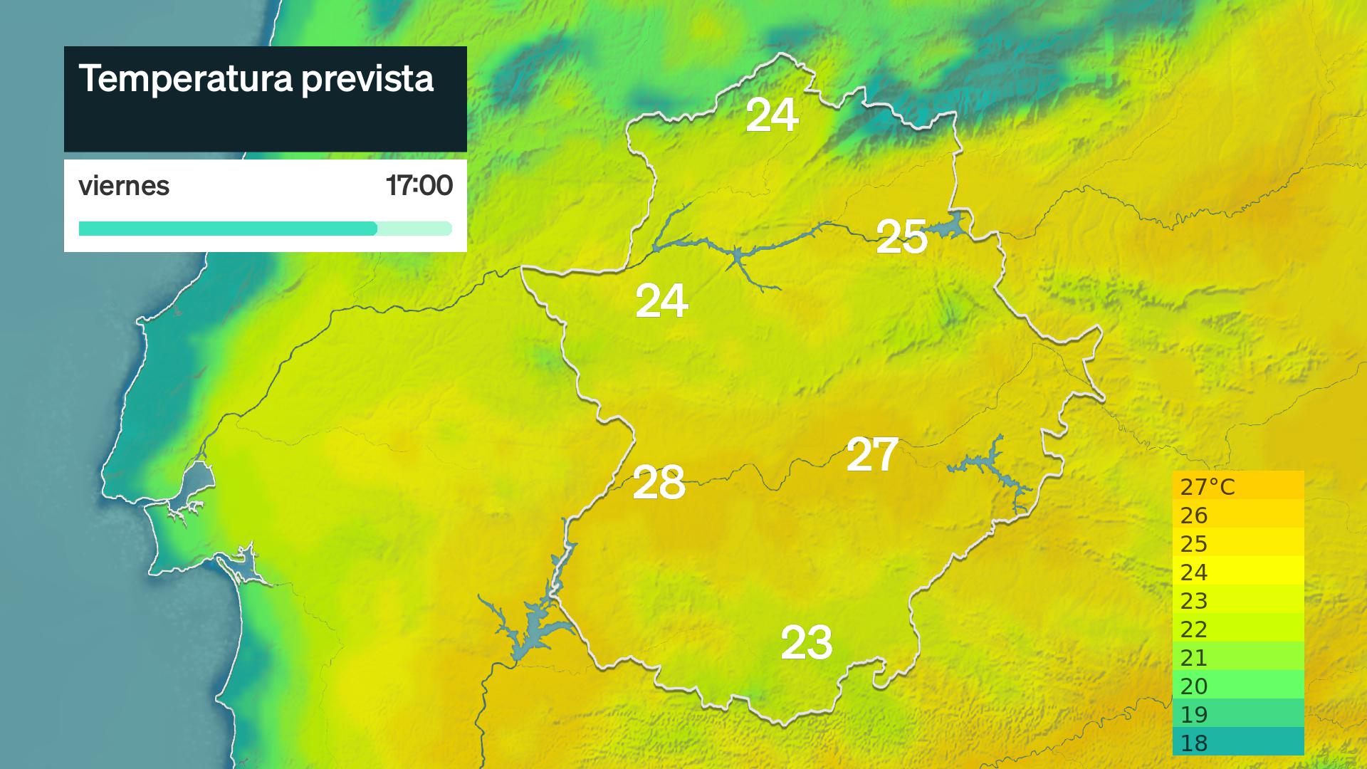 Temperatura máxima prevista