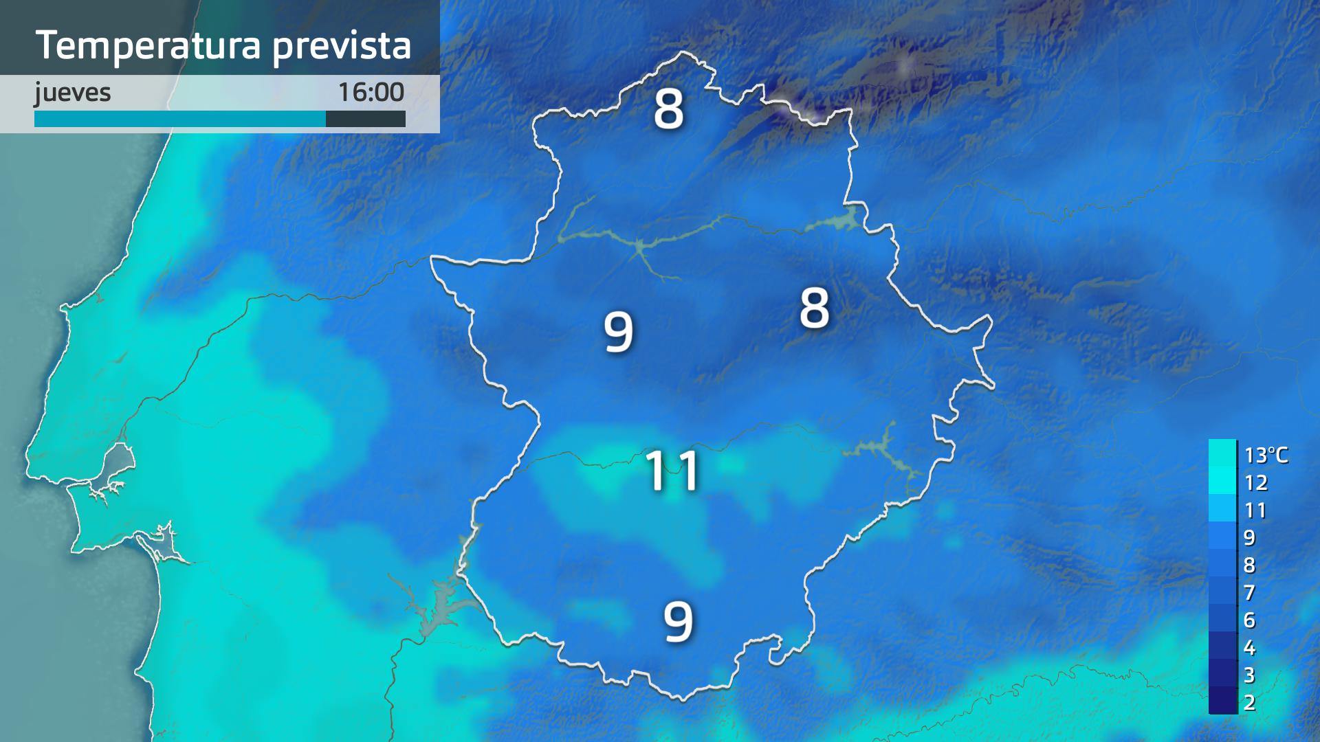 Temperatura máxima prevista