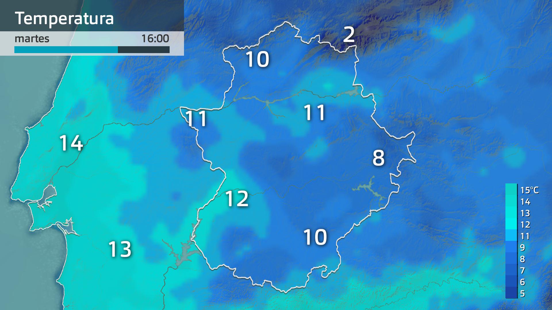 Temperatura máxima prevista
