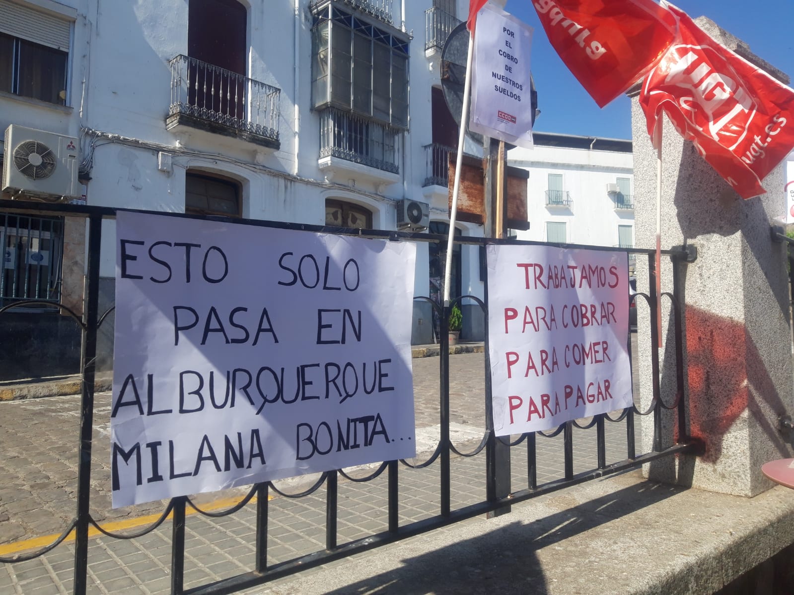 Carteles de protesta de los trabajadores 