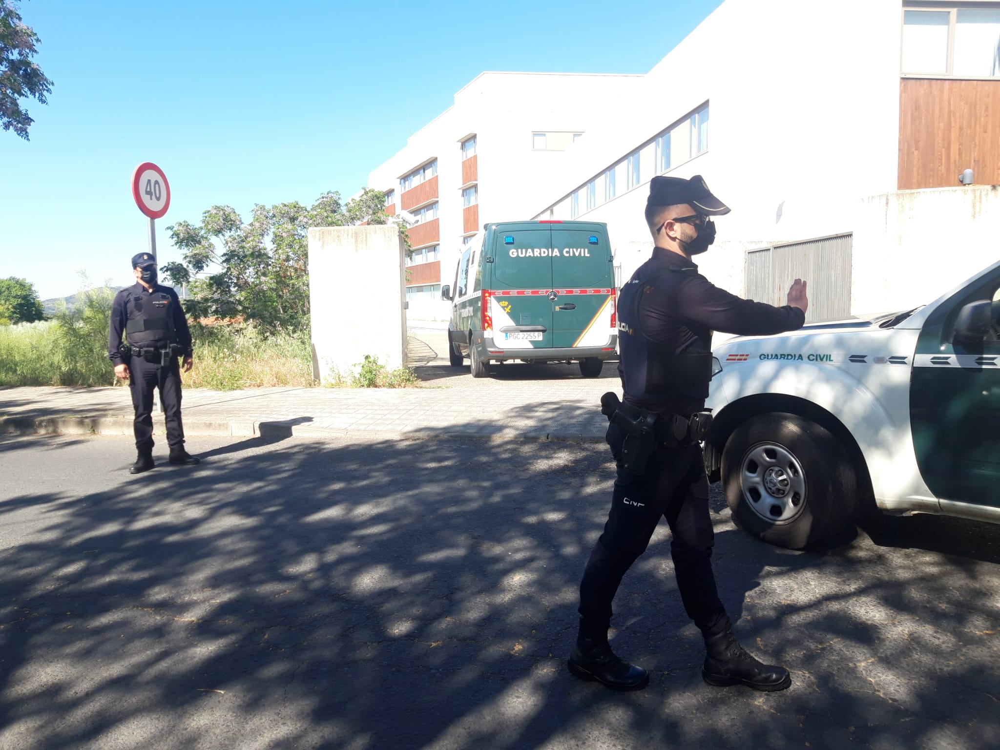 Detenidos llegando a los juzgados