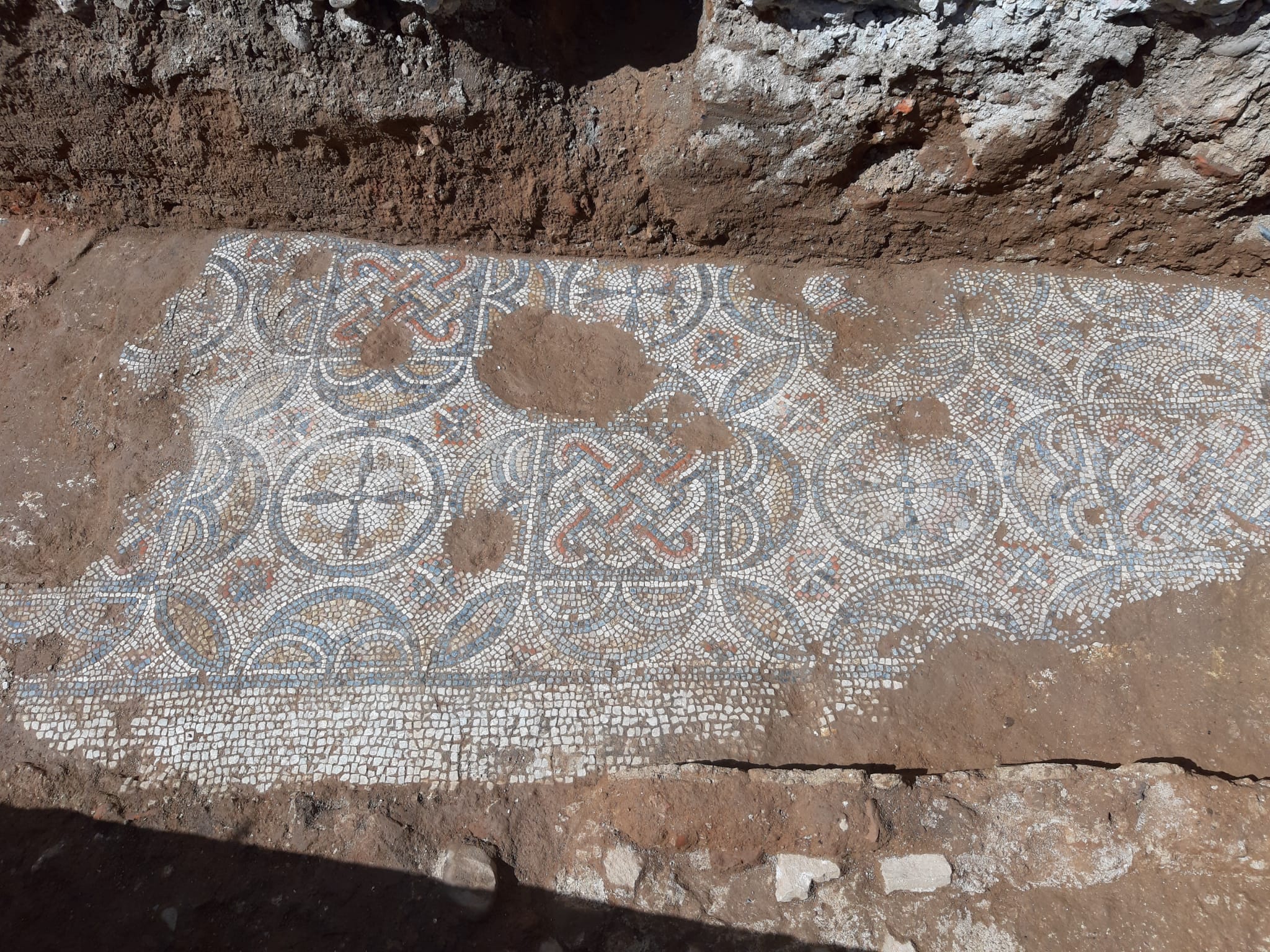 Fragmento del mosaico encontrado