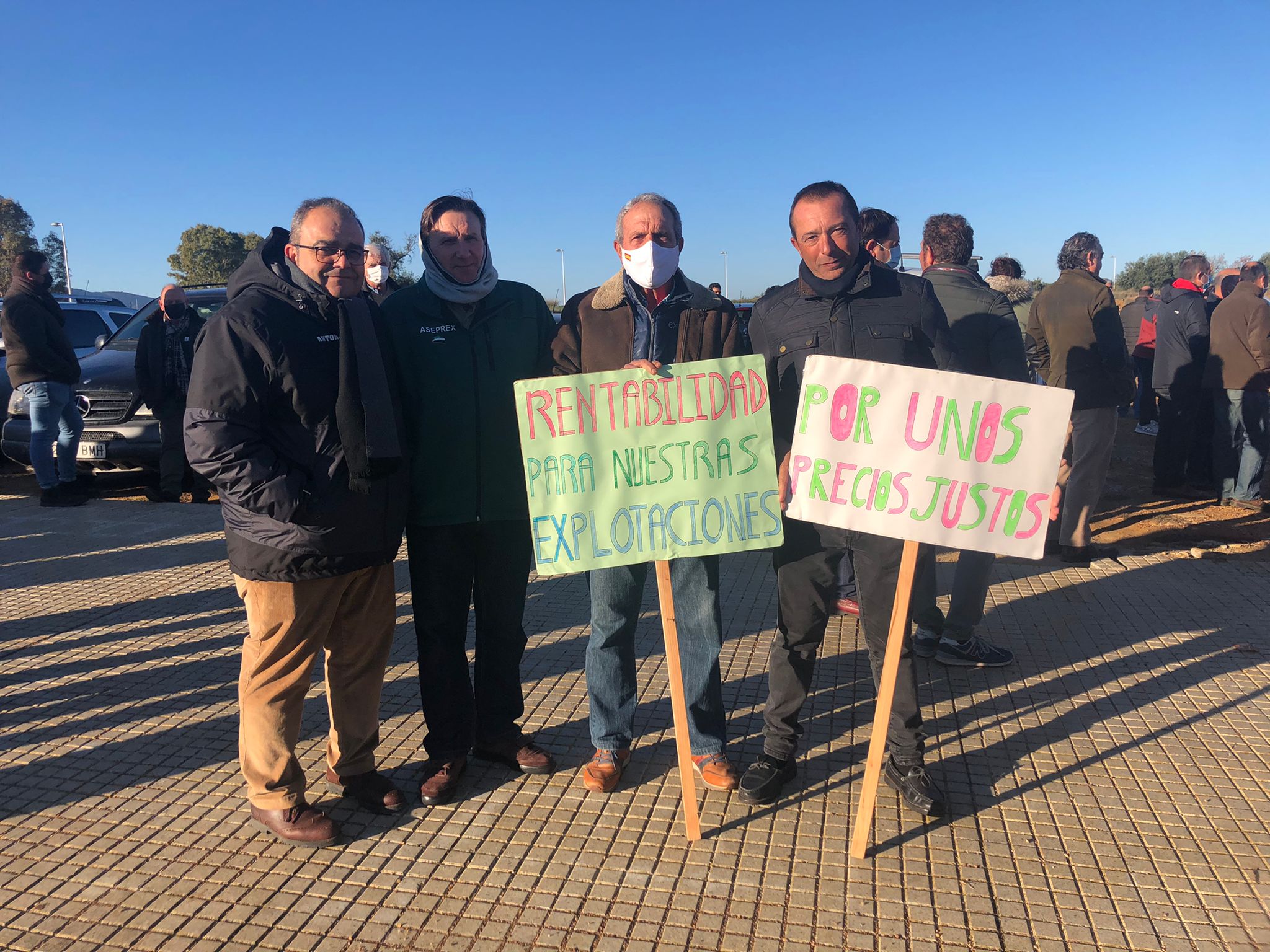 Manifestantes durante la marcha