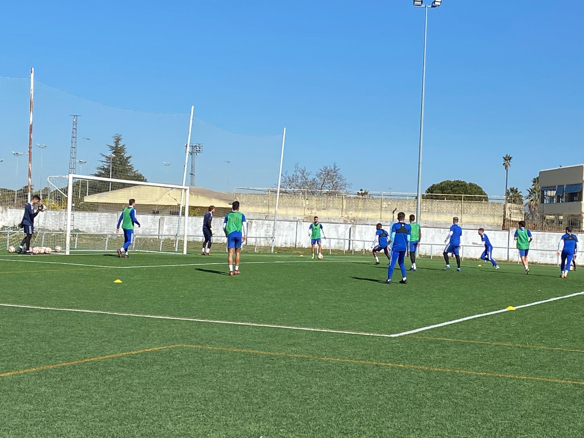 Entrenamiento del CD Badajoz, esta mañana