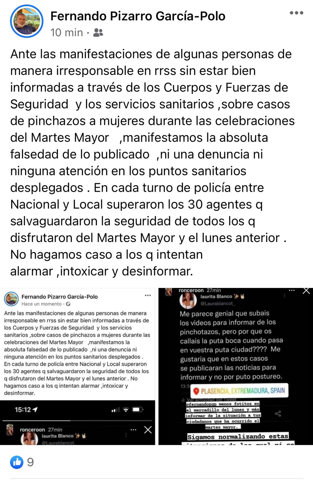 desmentidos los pinchazos en el martes mayor de plasencia