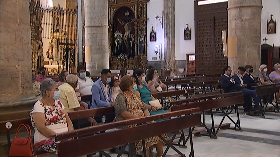 Aforo reducido en la Iglesia durante la boda