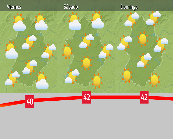 Avance de previsión para el viernes 10 de junio, sábado 11 de junio y domingo 12 de junio.