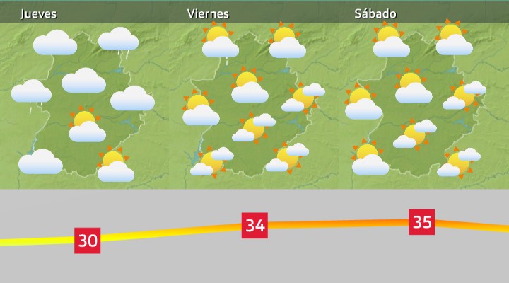 Avance de previsión para el jueves 8 de septiembre, viernes 9 de septiembre y sábado 10 de septiembre.