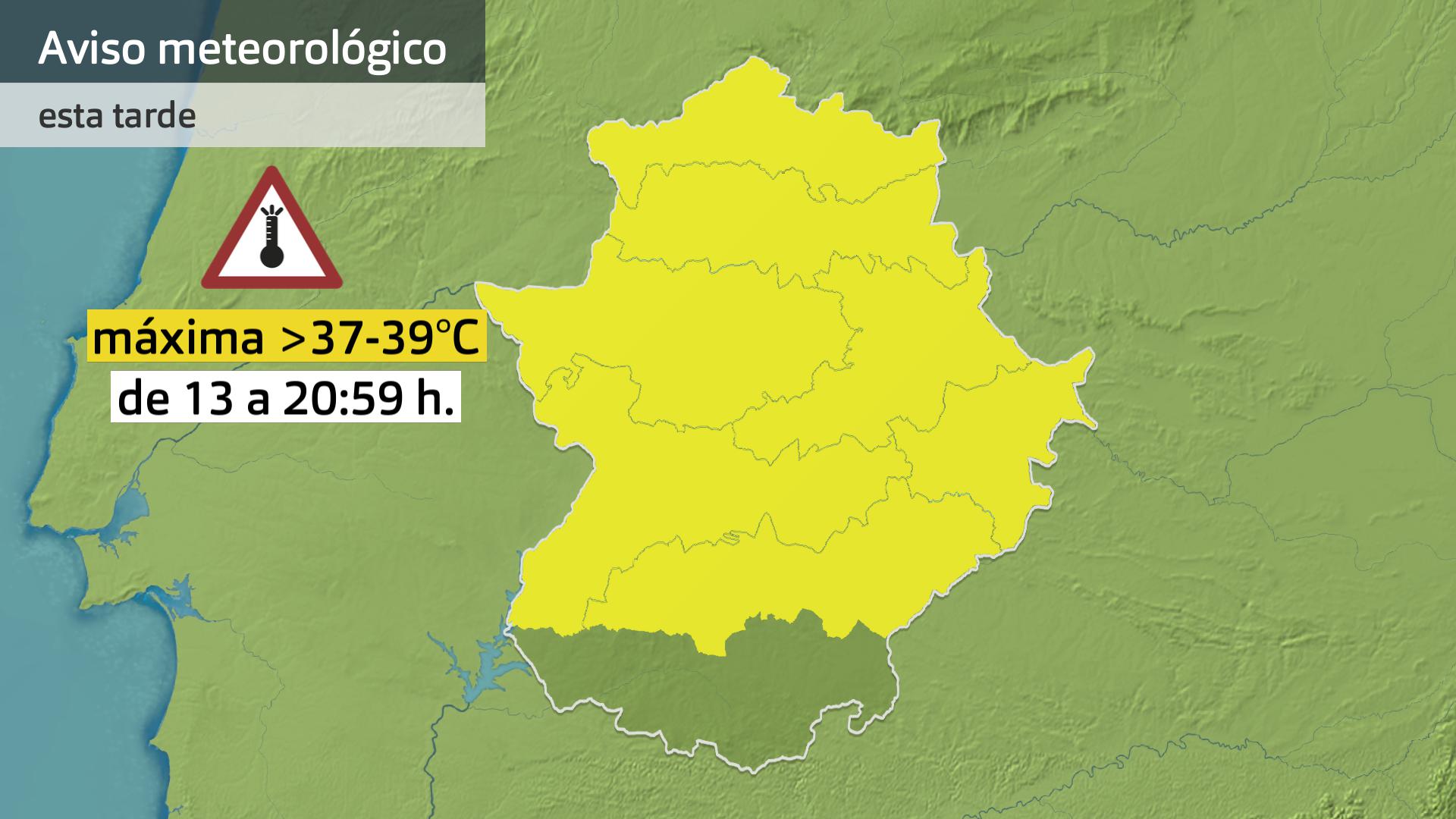 Avisos por altas temperaturas (Aemet) para hoy lunes 16 de junio
