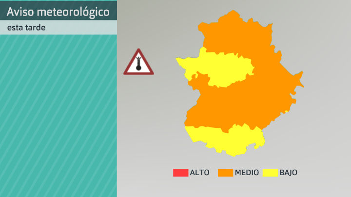 Aviso de AEMET por altas temperaturas para el miércoles 29 de julio