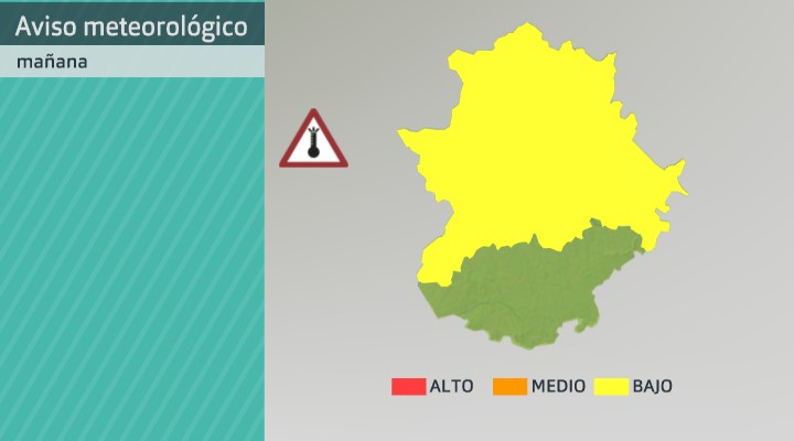 Mapa de avisos por riesgo de calor para el 23 de agosto de 2022.