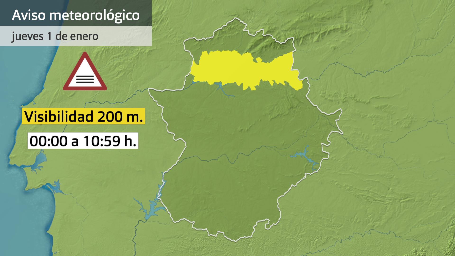Avisos meteorológicos 1 de enero