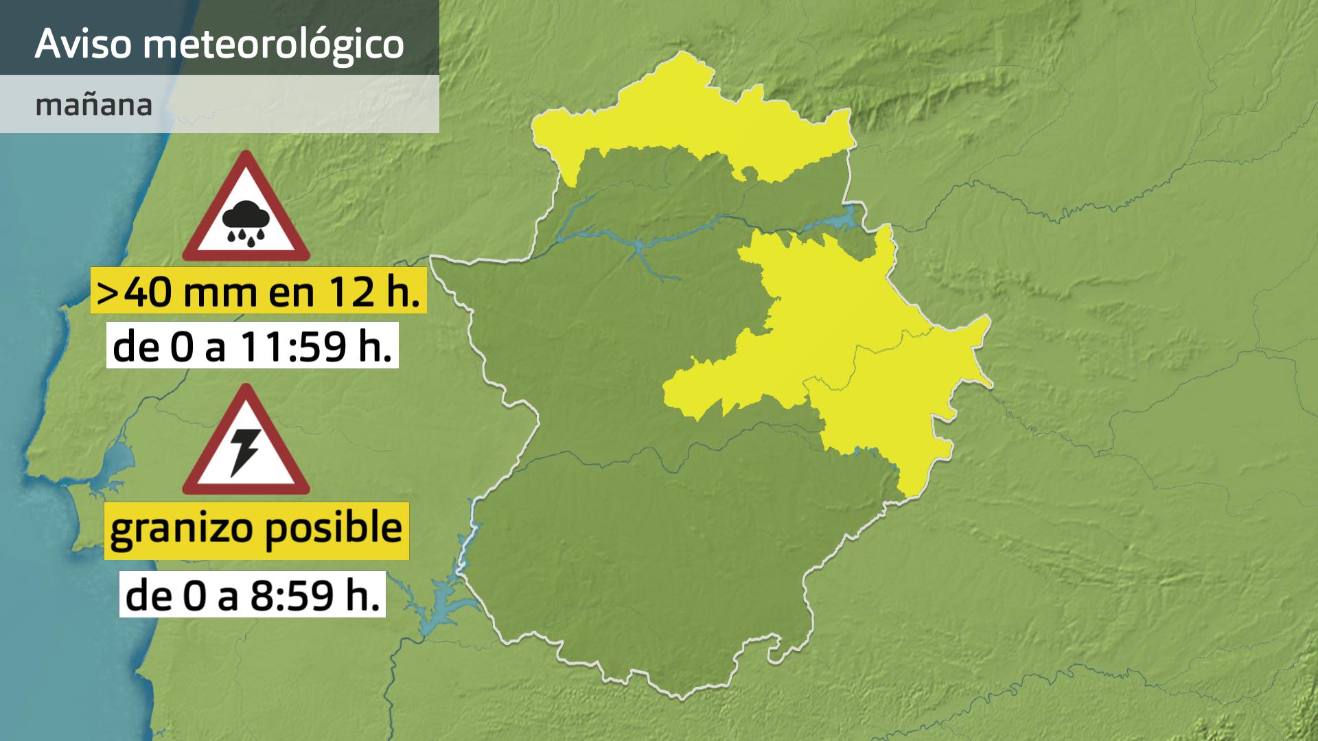 Avisos meteorológicos para el 8 de abril