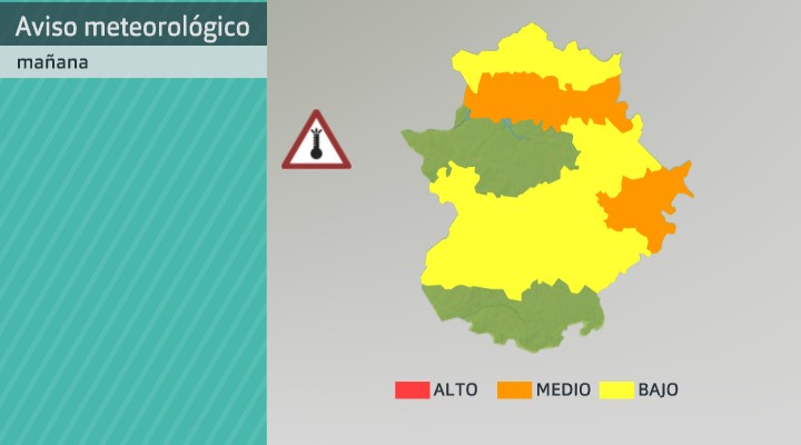 Mapa de avisos por riesgo de calor para el 3 de agosto de 2022.