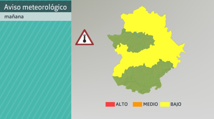 Mapa de avisos por riesgo de calor para el 12 de agosto de 2022.