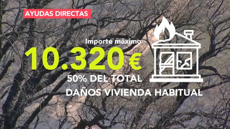 Así son las ayudas por los daños de los incendios