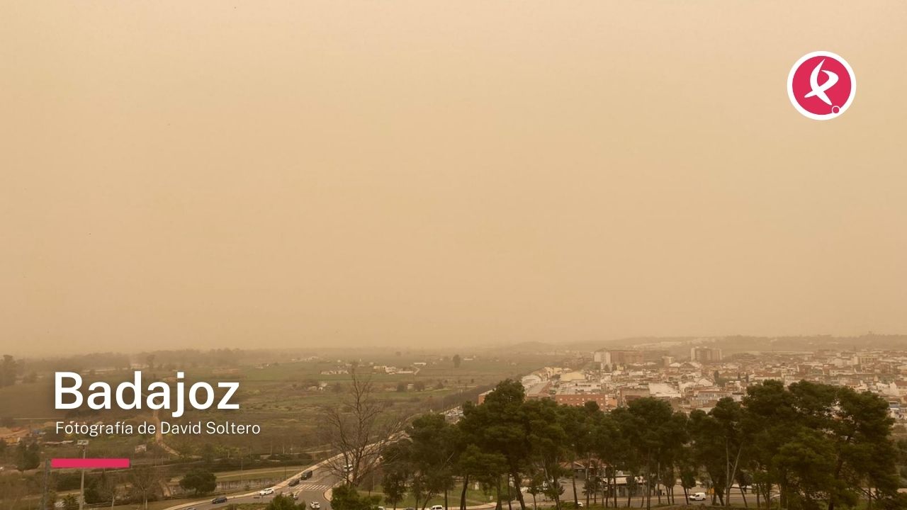 Imágenes de la calima en Extremadura