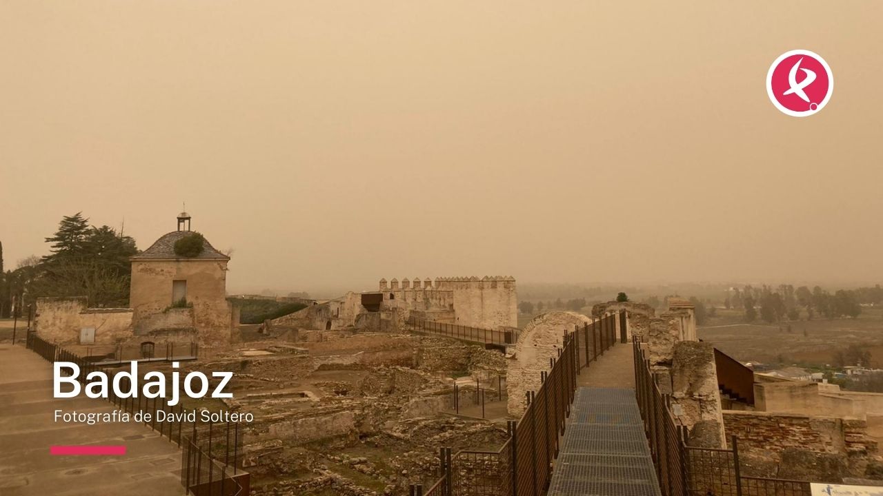 Imágenes de la calima en Extremadura