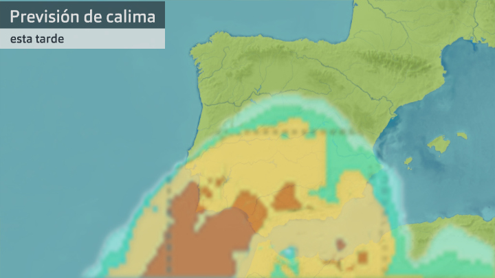 Previsión de calima para hoy jueves 22 de julio. Aemet-BSC