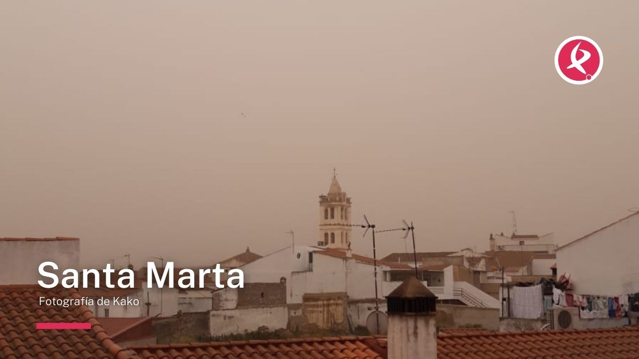 Imágenes de la calima en Extremadura