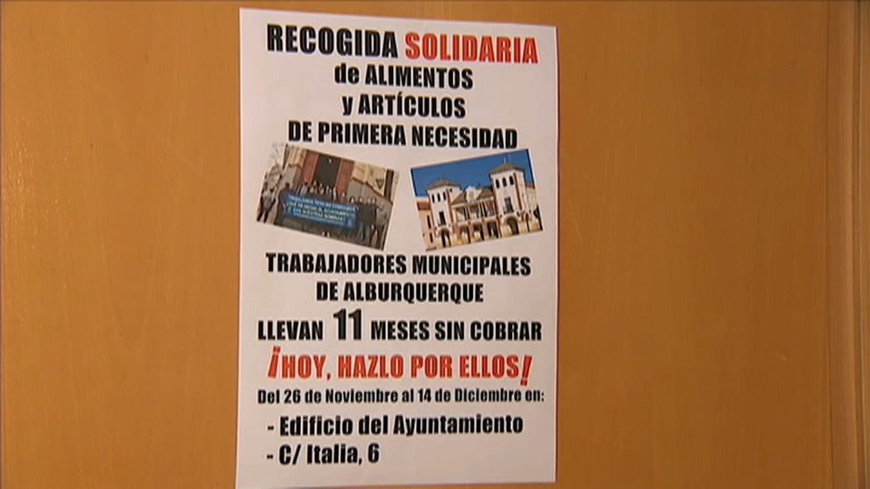 Cartel de la campaña de recogida de alimentos en Pinto