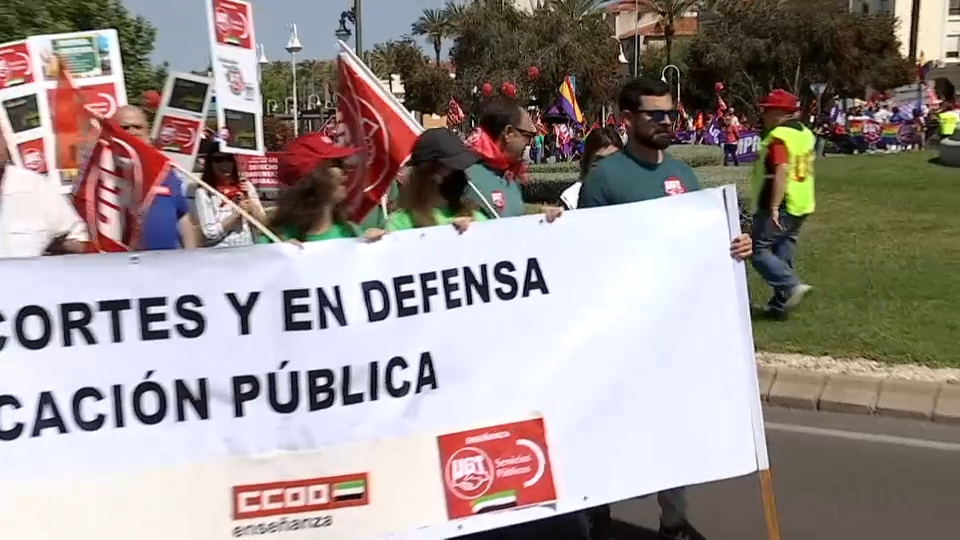 Manifestación del primero de mayo en Mérida