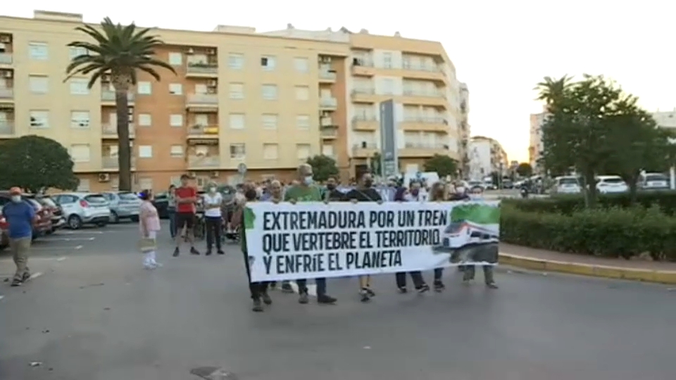 Manifestación en Almendralejo por un tren digno