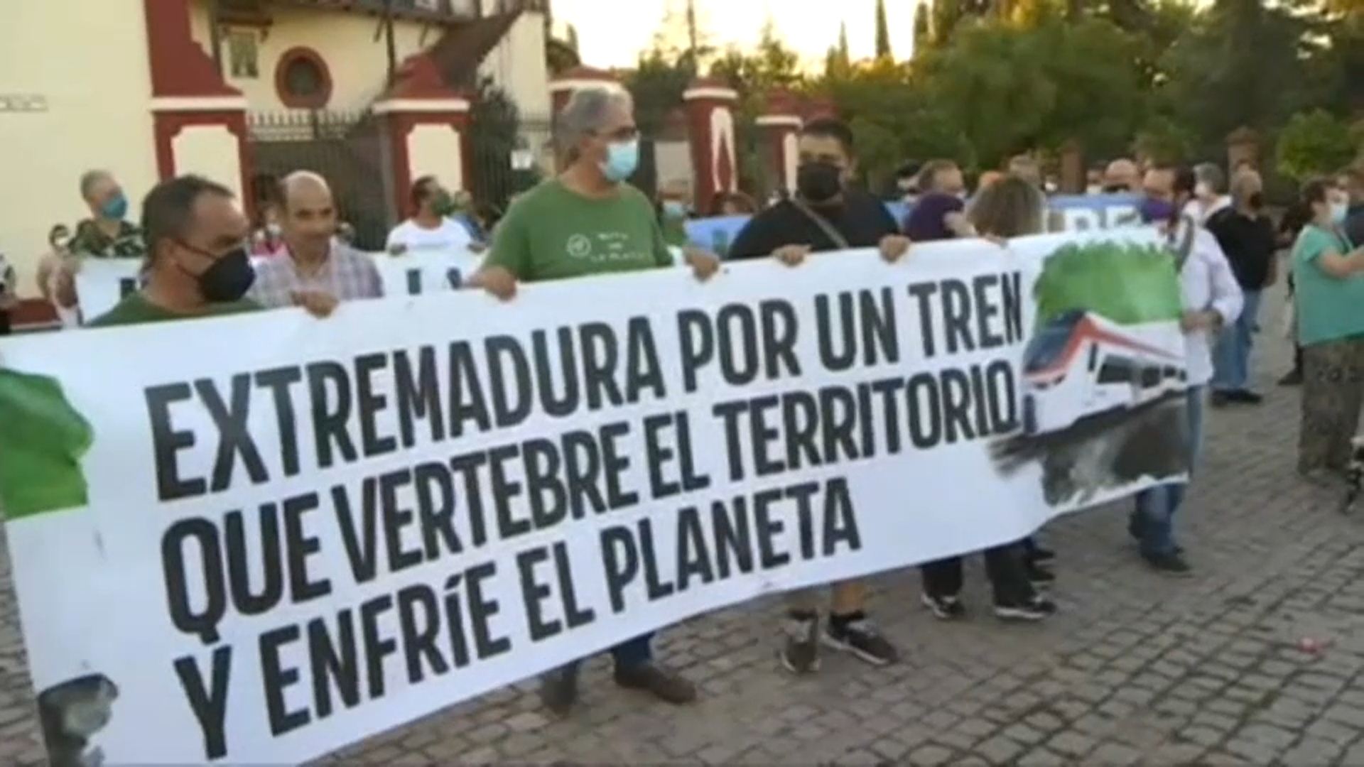 Manifestación en Almendralejo por un tren digno