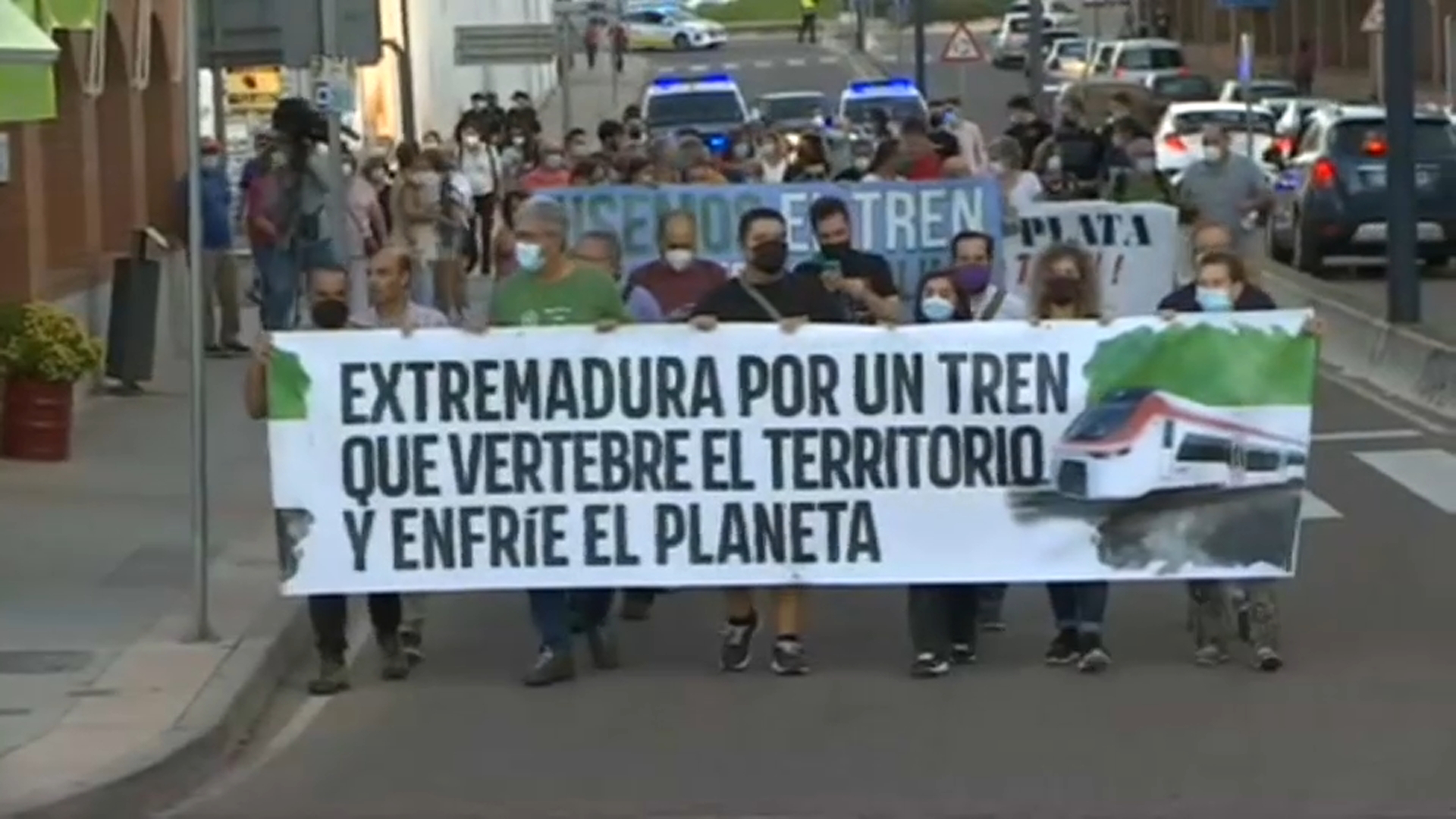 Manifestación en Almendralejo por un tren digno