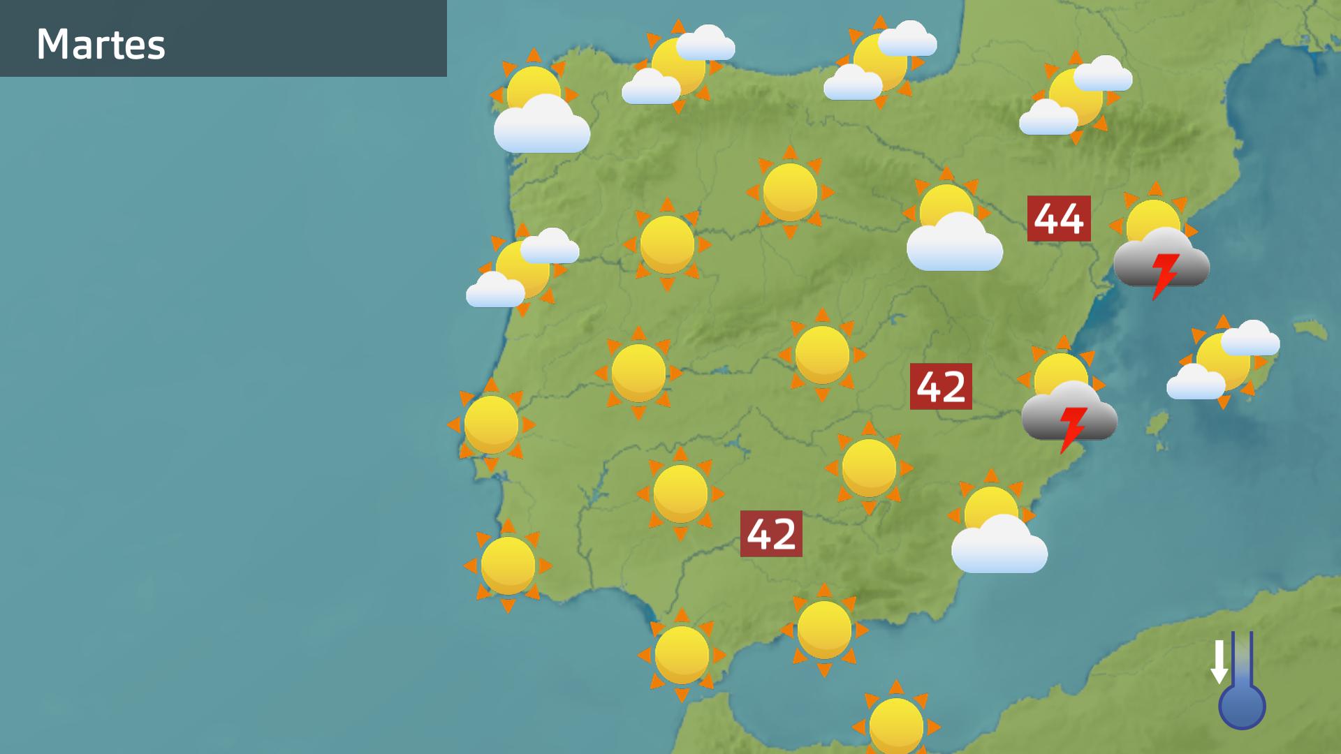 Mapa temperaturas máximas