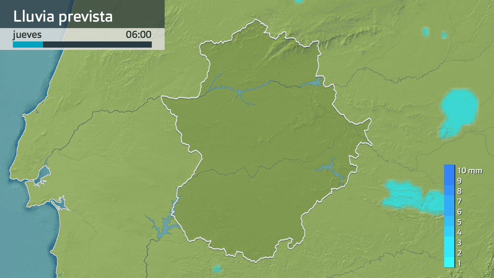 Lluvia prevista para hoy jueves 5 de marzo