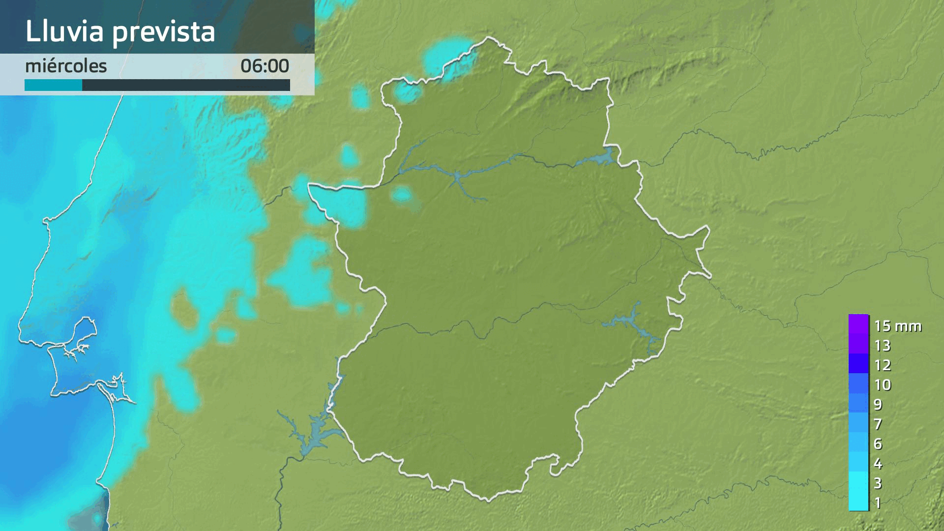 Lluvia prevista para hoy miércoles 5 de noviembre