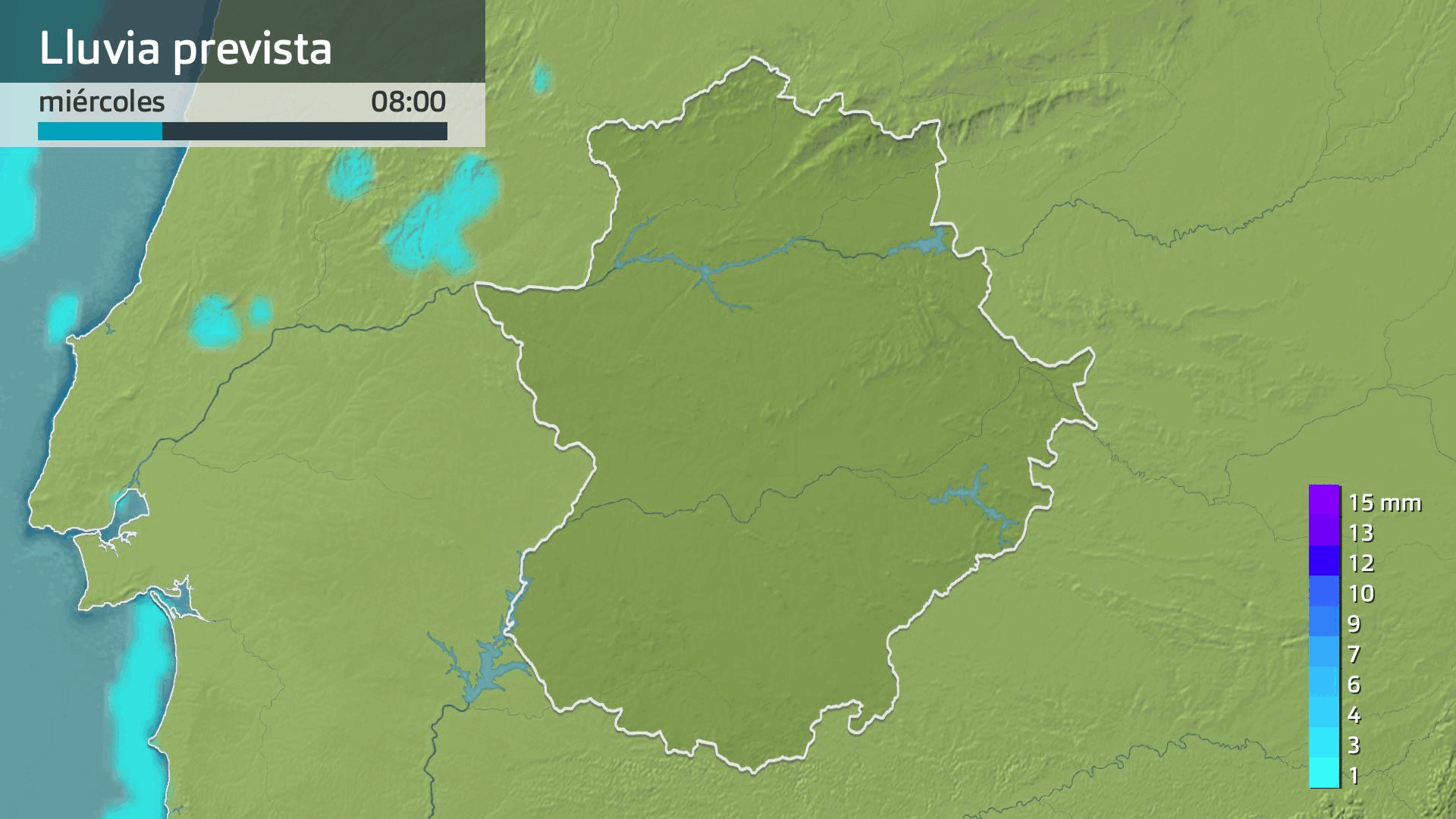 Lluvia prevista para hoy miércoles 12 de noviembre